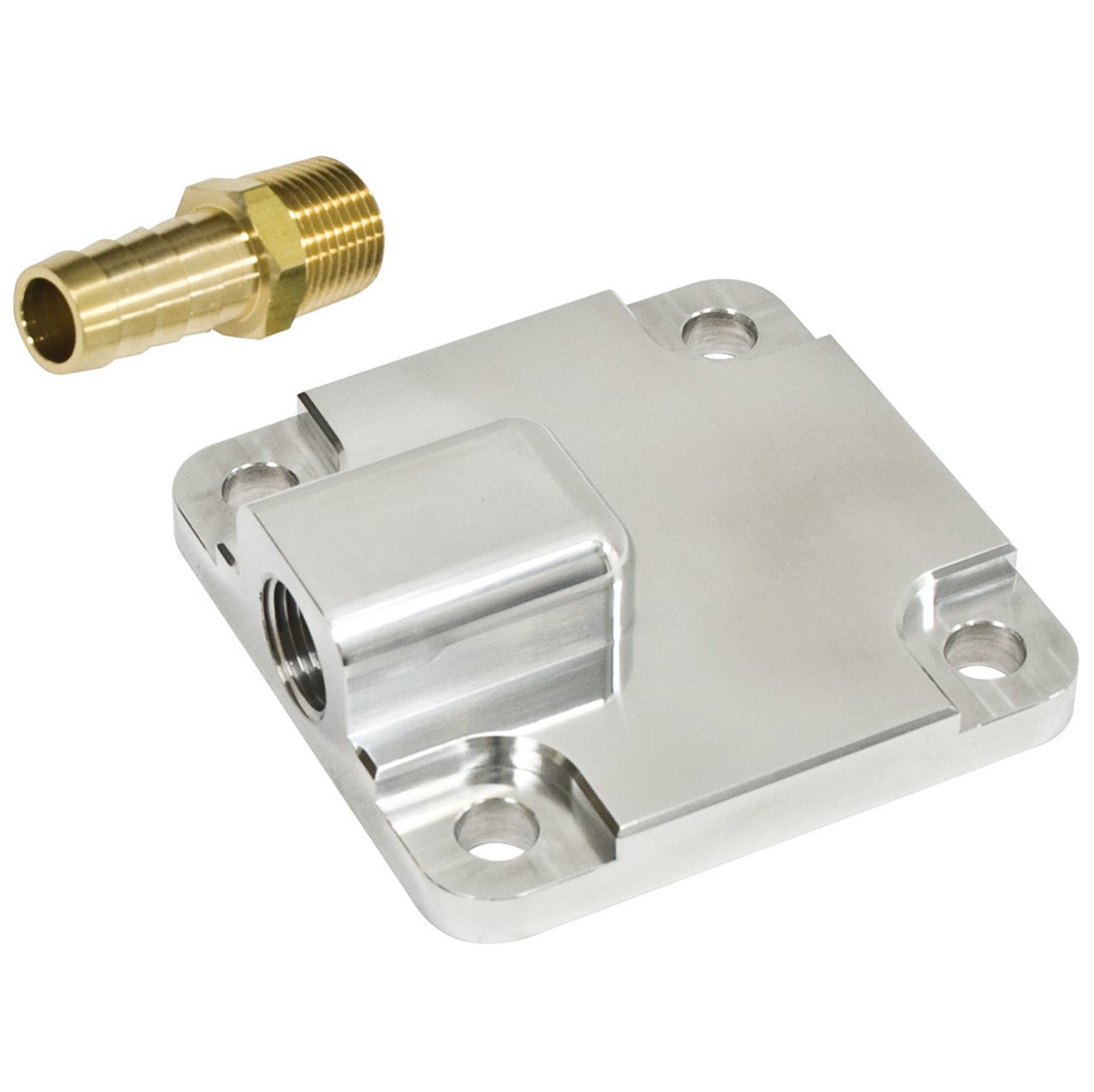 Empi 31 - 2942 Vw Billet Aluminum Oil Pump Cover With Full Flow Fitting & Gasket - Moore Parts