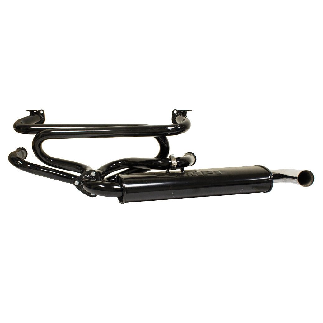 Empi 3120 Black Premium 1 - 3/8" Single Muffler Exhaust System 1600cc Vw Bug/Ghia - Moore Parts
