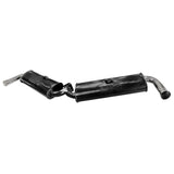 Empi 3648 Black 1 - 3/8" Dual Muffler Exhaust System 1600cc Vw Bug/Ghia - Moore Parts