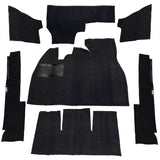 Empi 3917 Black 7 Piece Carpet Kit Vw Super Beetle 1971 - 1972, With Foot Rest - Moore Parts