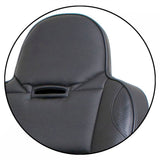 Empi 62 - 2777 Race Trim Suspension Hi - Back Seat - Black Vinyl/Carbon Vinyl - Moore Parts
