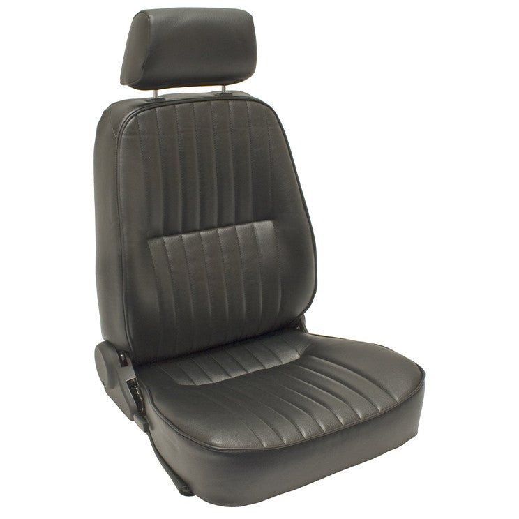 Empi 62 - 2961 Black Vinyl Reclining Low Back Bucket Seat W/Headrest, Right Side - Moore Parts