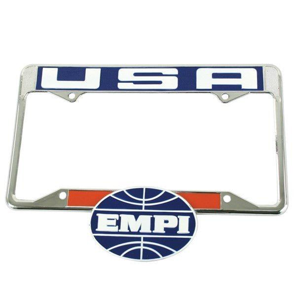 Empi 6460 Logo Vintage Style Rear License Plate Frame Vw Bug - Beetle - Moore Parts