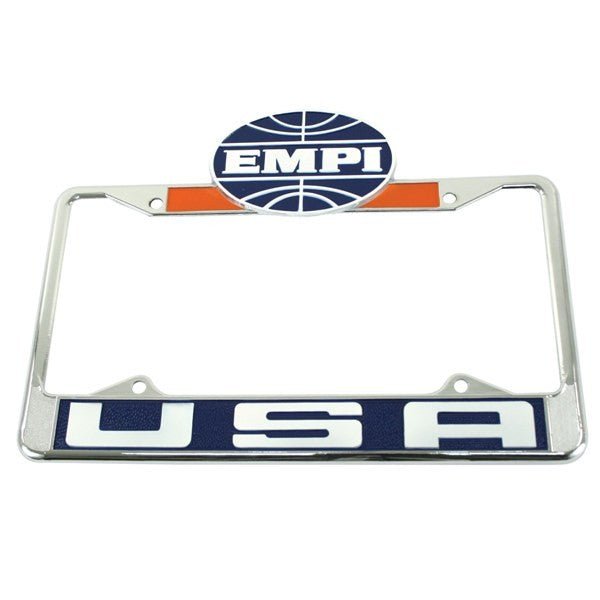 Empi 6461 Logo Vintage Style Front License Plate Frame Vw Bug - Beetle - Moore Parts