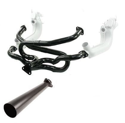 Empi 7320 Black 1 - 5/8" Merged Racing Exhaust With Stinger, Vw Bug Sedan - Moore Parts