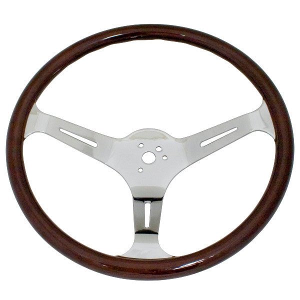 Empi 79 - 4021 - 7 Classic Vw Bug Steering Wheel 15" Dark Wood 31mm Grip - Moore Parts
