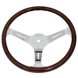 Empi 79 - 4021 - 7 Classic Vw Bug Steering Wheel 15" Dark Wood 31mm Grip - Moore Parts