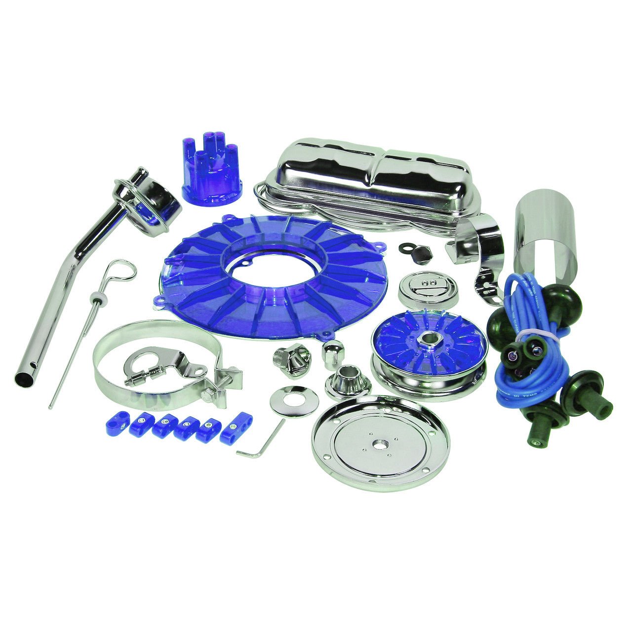 Empi 8654 Blue Deluxe Engine Trim Kit - Volkswagen Bugs Ghia Early Vw Bus - Moore Parts