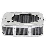 Empi 8809 Chrome Rectangular Air Cleaner Assembly - Weber 4 - 1/2" X 7" X 1 - 3/4" - Moore Parts