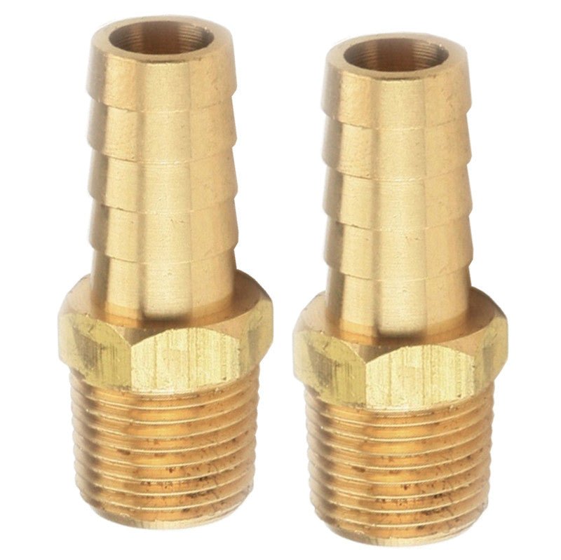 Empi 9211 Straight Brass Fittings, Male 3/8" NPT X 3/8" Barbed, Pair - Moore Parts