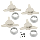 Empi 9621 Chrome Wheel Center Knock - Offs / 3 Spoke Spinners, Set Of 4 - Moore Parts