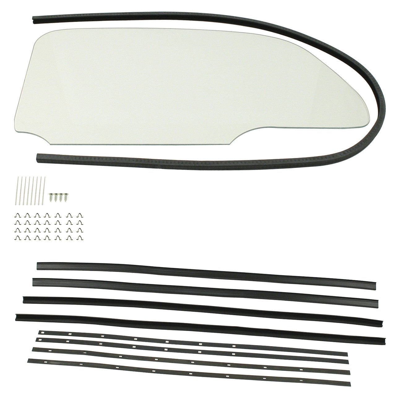 Empi 9780 Vw Bug 1 Piece Clear Window Kit With Snap - In Scrapers 1958 - 64, Pair - Moore Parts