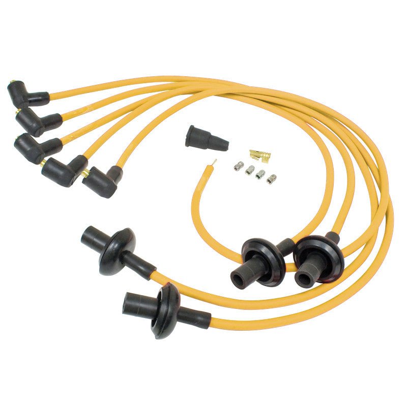 Empi B3 - 5202 - 0 Spark Plug Ignition Wire Set Yellow Silicone 8mm Aircooled Vw Bug - Moore Parts