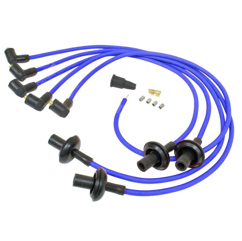 Empi B3 - 5202 - 2 Spark Plug Ignition Wire Set Blue Silicone 8mm Aircooled Vw Bug - Moore Parts