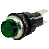 Green Dash Light With Chrome Bezel Ring 1" Mounting Hole - Moore Parts