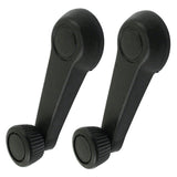Inside Black Window Winder Vw Bug 1975 - 79, Vanagon Bus 1980 - 91, Pair - Moore Parts