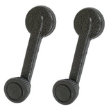 Inside Black Window Winder Vw Bug & Ghia 1968 - 74, Bus 1968 - 79, Pair - Moore Parts