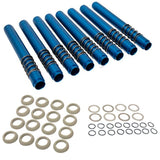 JayCee Vw Bug Pushrod Tubes, Leak Proof. Blue Anodized Finish. Set Of 8 - Moore Parts