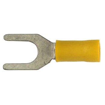 K4 10 Hole Yellow Spade Terminal For 10 - 12 Gauge Wire/Qty 12 Pack - Moore Parts