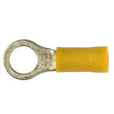 K4 1/4" Hole Yellow Ring Terminal For 10 - 12 Gauge Wire/Qty 12 Pack - Moore Parts