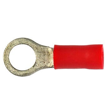 K4 8 Hole Red Ring Terminal For 18 - 22 Gauge Wire/Qty 12 Pack - Moore Parts