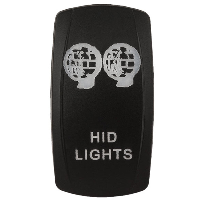 K4 Engraved "HID LIGHTS" Contura Switch Actuator For II, III, V Switch Bodies - Moore Parts