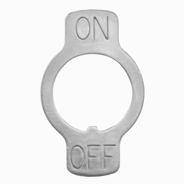 K4 Metal Off - On Backing Plate With 1/2" Hole Qty 4 Per Pack - Moore Parts