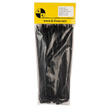 K4 Self Locking Tie Wrap, 8" Black Nylon Zip Tie. Qty 100 Per Pack - Moore Parts