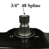 Latest Rage 425147BK Billet Center Load Rack & Pinion 3/4" - 48 Spline, Black - Moore Parts