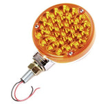 LED Off - Road Lights, Amber Lens Amber Lights & Chrome Housing, Pair - Moore Parts
