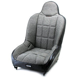 Pair - Empi 62 - 2750 Race Trim Suspension Hi - Back Seats - Grey Cloth/Black Vinyl - Moore Parts