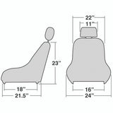 Pair - Empi 62 - 2768 Race Trim Suspension Lo - Back Seats - Black Vinyl/Black Vinyl - Moore Parts