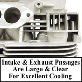 PAIR Empi 98 - 1356 - B Stock Vw Bug Dual Port Cylinder Head 35.5 X 32 Valves 85.5 - Moore Parts