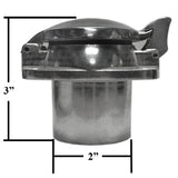 Polished Aluminum Flip Top Fuel Filler Cap With 4 Bolt Mounting Flange - Moore Parts