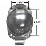 Polished Aluminum Flip Top Fuel Filler Cap With 4 Bolt Mounting Flange - Moore Parts