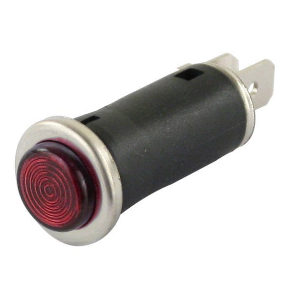 Red Dash Light With Chrome Bezel Ring 1/2" Mounting Hole - Moore Parts