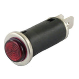 Red Dash Light With Chrome Bezel Ring 1/2" Mounting Hole - Moore Parts