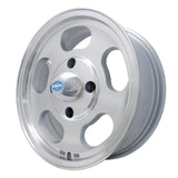 Set Of 4 15" X 5 - 1/2" Vw Bug 4 Lug Machine Finish Empi Dish Wheels & Lugs - Moore Parts