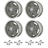 Set Of 4 15" X 5 - 1/2" Vw Bug 5 Lug Gun Metal Grey Empi Corsa Wheels & Lug Bolts - Moore Parts