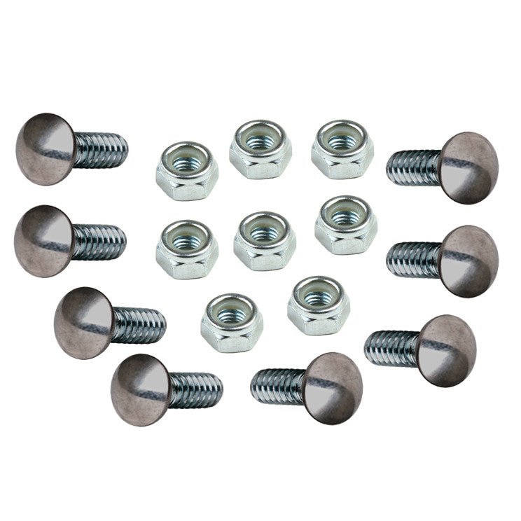 Vw Bug Chrome Bumper Bolts W/Nuts Volkswagen Beetle To 1967. Set 8 - Moore Parts