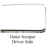 Vw Bug Door Rubber For Roll Up Window Glass, Scraper Seal Set. 1952 - 64 - Moore Parts