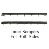 Vw Bug Door Rubber For Roll Up Window Glass, Scraper Seal Set. 1952 - 64 - Moore Parts