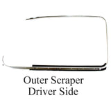 Vw Bug Door Rubber F/Roll Up Window Glass, 7 Clip Scraper Seal. 1965 - 6/1968 - Moore Parts