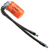 Vw Bug Full Flow Oil Filter System, Black AN Fittings - Black SS Hose - Flat Cam - Moore Parts