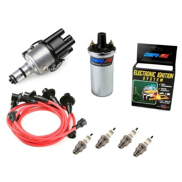 Vw Bug Ignition Kit 009 Distributor W/Compufire,12V Compufire Coil, Red Wires - Moore Parts