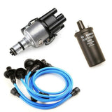 Vw Bug Ignition Kit With 009 Distributor, 12V Bosch Black Coil, Blue Wires - Moore Parts