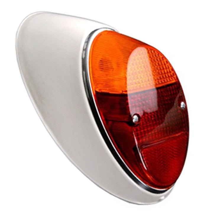 Vw Bug Left Tail Light Assembly 1962 - 67 Amber, Red Euro Lens, Each - Moore Parts