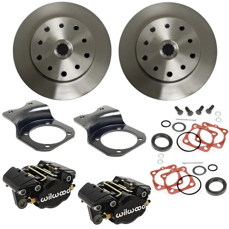 Vw Bug Rear Black Wilwood Disc Brake Kit 1958 - 1967, 5 Lug Porsche/Chevy Pattern - Moore Parts