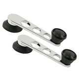 Vw Bug Window Winder To 1967. Custom Chrome With Black Trim, Pair - Moore Parts